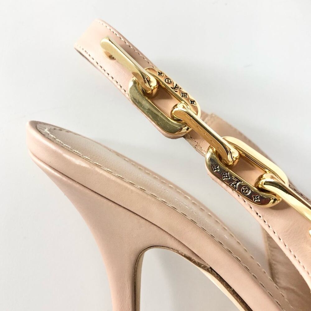 NIB Louis Vuitton Sparkle Slingback Pointed Toe Pumps 37 - Picture 6 of 11